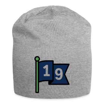 Loch 19 Golffahne Golfclub Herrenausflug Bier - Jersey-Beanie - Grau meliert - Vorne