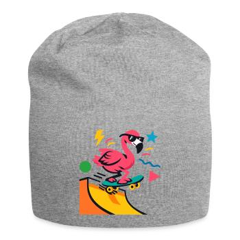 Flamingo Skateboard Neon - Bonnet en jersey - gris chiné - Devant