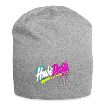 Éclaboussure de sweat à capuche graffiti néon - Bonnet en jersey - gris chiné - Devant