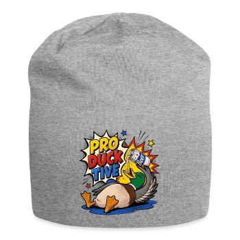 Canards, Bière Buvant, Amoureux de la Bière, Pro-canard-Atives - Bonnet en jersey - gris chiné - Devant