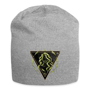 Jungfrau Erdzeichen – Tierkreis von Kék-Ina - Jersey-Beanie - Grau meliert - Vorne