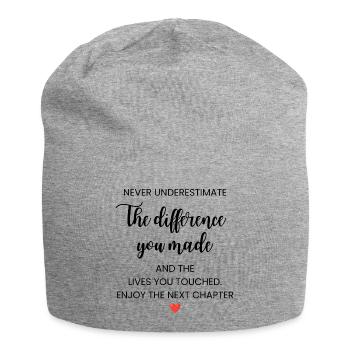 Never Underestimate the Difference You Made  - Jersey Beanie - heather grey - Front
