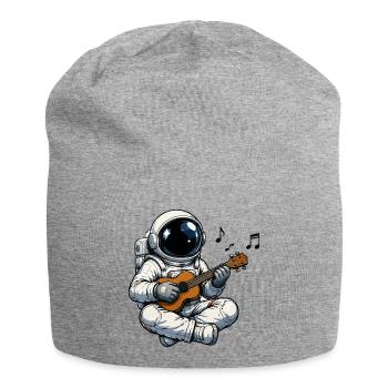 Space Astronaut Guitar Game - Jersey Beanie - heather grey - Front