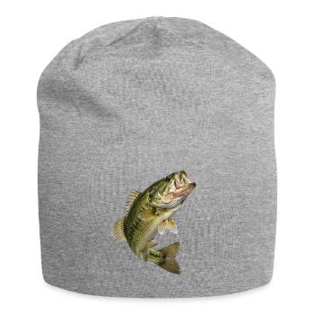 Bass in dynamic jump - Jersey Beanie - heather grey - Front