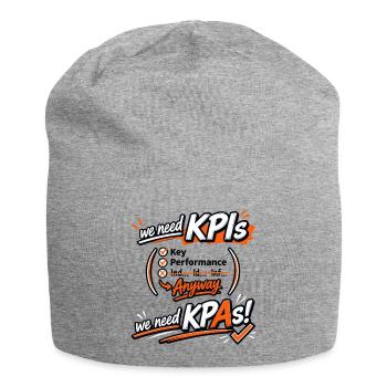 KPI Graphic Motivation - Jersey Beanie - heather grey - Front