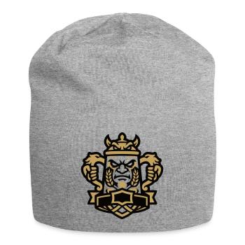 Bierkrug Maskottchen Wappen - Jersey-Beanie - Grau meliert - Vorne
