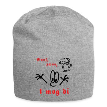 Heimatfest - Jersey-Beanie - Grau meliert - Vorne