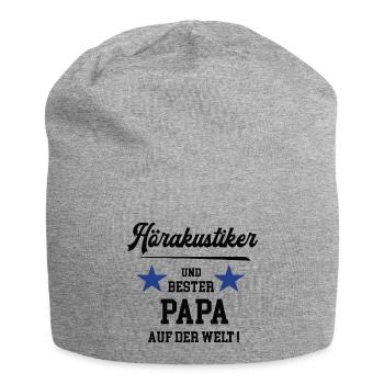 Bester Papa Hörakustiker Akustiker Hörgeräte - Jersey-Beanie - Grau meliert - Vorne