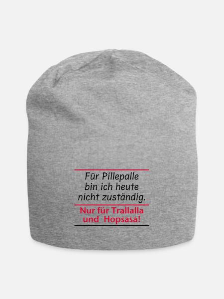 Für Pillepalle bin ich nicht zuständig - Jersey-Beanie - Grau meliert