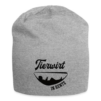 TIerwirt in Rente Rentenbeginn Tierzucht Chef - Jersey-Beanie - Grau meliert - Vorne
