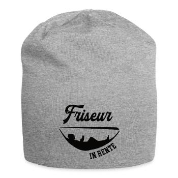 Friseur in Rente Rentenbeginn Frisör Chef Meister - Jersey-Beanie - Grau meliert - Vorne