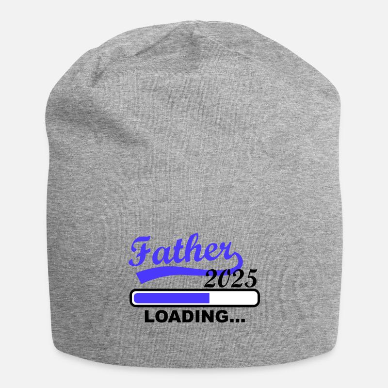 Vater 2025 loading, Ich werde 2025 Papa - Jersey-Beanie - Grau meliert