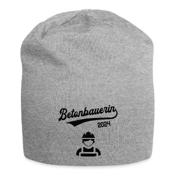 Betonbauerin 2024 Beruf Stahlbetonbauerin Betonbau - Jersey-Beanie - Grau meliert - Vorne