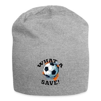 Balle de football - Quelle sauvegarde! - Bonnet en jersey - gris chiné - Devant