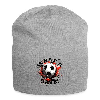 Ballon de football - Quelle économie ! - Bonnet en jersey - gris chiné - Devant