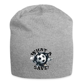 Balle de football - Quelle sauvegarde! - Bonnet en jersey - gris chiné - Devant
