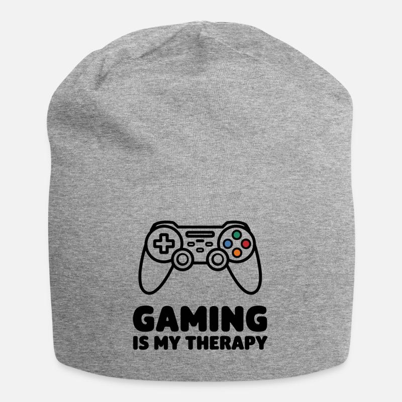 Gaming is my Therapy – Minimalist Controller - Jersey Beanie - heather grey