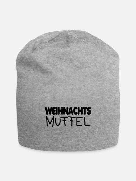 Weihnachten kein Bock - Jersey-Beanie - Grau meliert