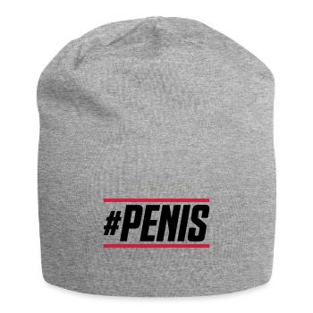 penis hashtag - Jersey Beanie - heather grey - Front