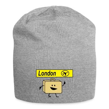 Suitcase london - Jersey Beanie - heather grey - Front