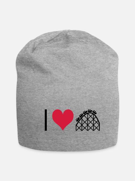 ichliebeachterbahn - Jersey-Beanie - Grau meliert