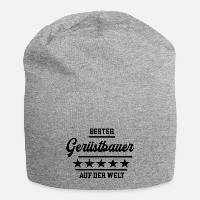 Gerüstbauer Bester Handwerker Gerüstbau Baustelle - Jersey-Beanie - Grau meliert
