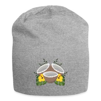 Sommer Kokosnuss - Jersey-Beanie - Grau meliert - Vorne