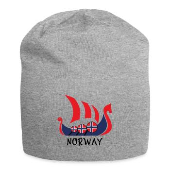 Navire Viking Norvège cadeau - Bonnet en jersey - gris chiné - Devant
