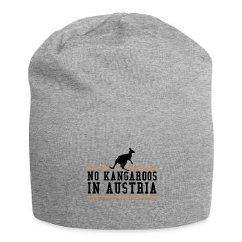 Kangaroo Silhouette Austria Oesterreich Geschenk - Jersey-Beanie - Grau meliert - Vorne