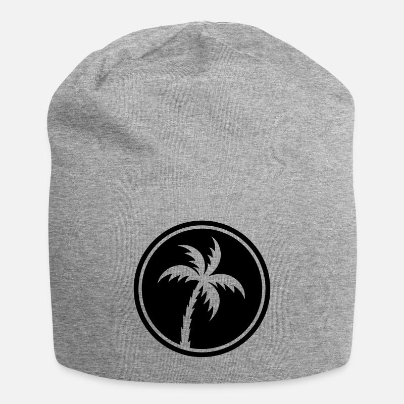 icône de cercle de palmier - Bonnet en jersey - gris chiné