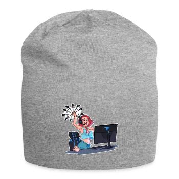 Gamer Girl par TechPrincess - Bonnet en jersey - gris chiné - Devant