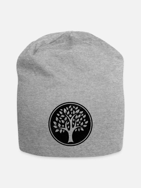 Baum Symbol Mutter Erde Geschenk - Jersey-Beanie - Grau meliert