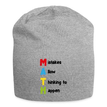 Math Spruch Mathematisch Schule Geschenk - Jersey-Beanie - Grau meliert - Vorne
