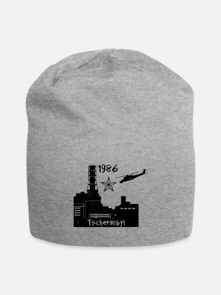 Atomkraftwerk Tschernobyl 1986 Geschenk - Jersey-Beanie - Grau meliert