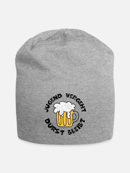 jugend vergeht - Jersey-Beanie - Grau meliert