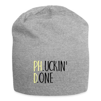 Phucking Fucking Done Phd Conclusion Cadeau - Bonnet en jersey - gris chiné - Devant
