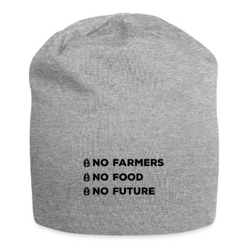 No Farmers no food no Future Bauer Landwirt - Jersey-Beanie - Grau meliert - Vorne