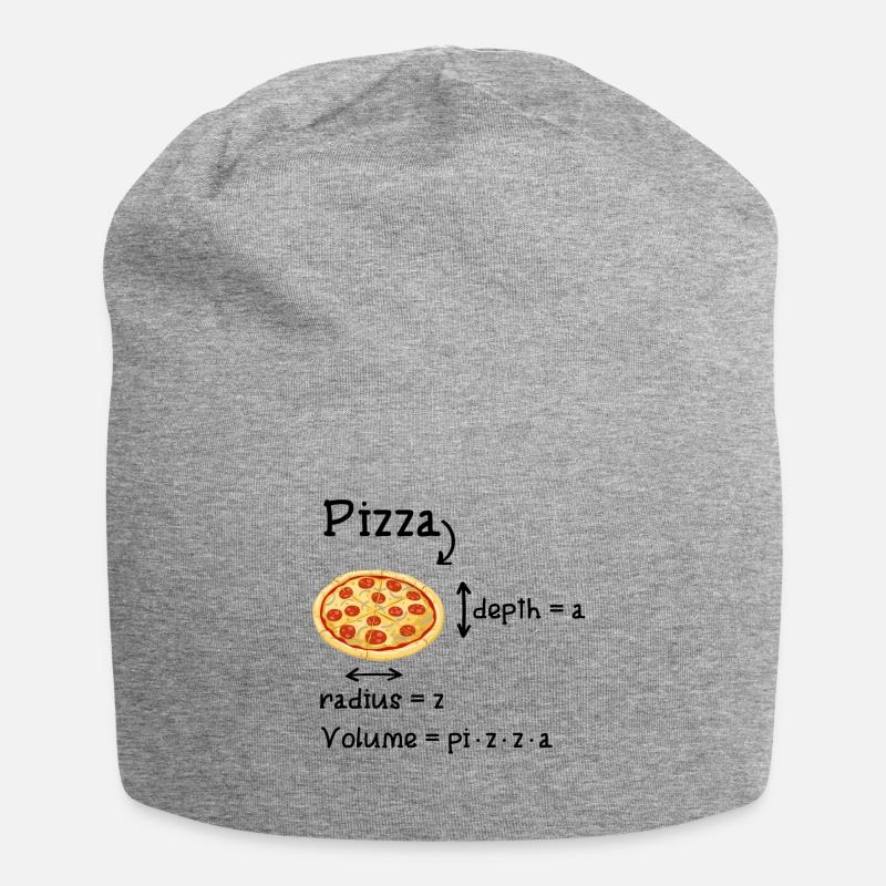 Pizza Pi Mathe Formel Geschenk - Jersey-Beanie - Grau meliert