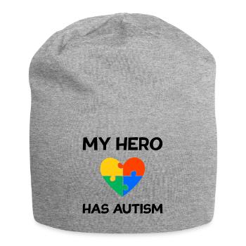 Mon héros est conscient de l'autisme - Bonnet en jersey - gris chiné - Devant