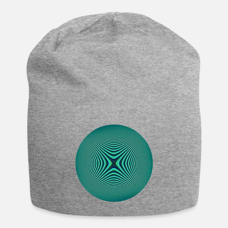 Cercle avec illusion d’optique - Bonnet en jersey - gris chiné