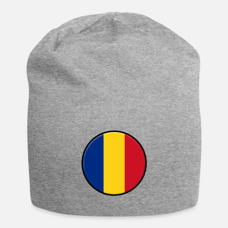 Drapeau roumanie - Bonnet en jersey - gris chiné
