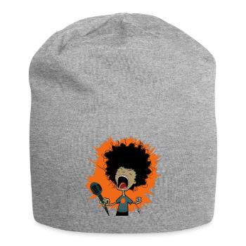 Sängerin - Jersey-Beanie - Grau meliert - Vorne
