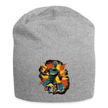 Space Drummer - Jersey-Beanie - Grau meliert - Vorne