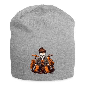 Schlagzeug Drums Punk Drummer - Jersey-Beanie - Grau meliert - Vorne