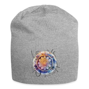 Sacred Geometry, Floral Life, Positive - Jersey Beanie - heather grey - Front
