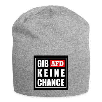 Gib afd keine chance - Jersey-Beanie - Grau meliert - Vorne