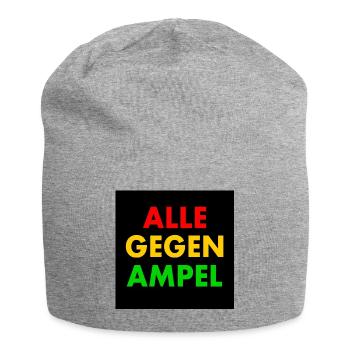 Alle gegen ampel - Jersey-Beanie - Grau meliert - Vorne