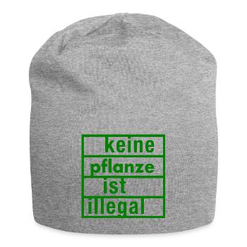 keine pflanze ist illegal - Jersey-Beanie - Grau meliert - Vorne