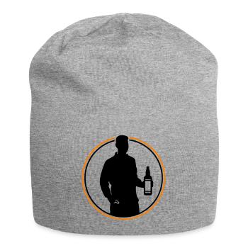 Drinker Silhouette Icon - Jersey Beanie - heather grey - Front