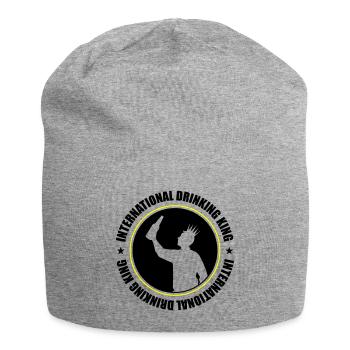 Drinking King Party Saying - Jersey Beanie - heather grey - Front